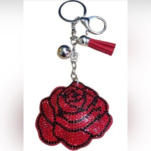 Bling Rose Bag Charm/Keychain